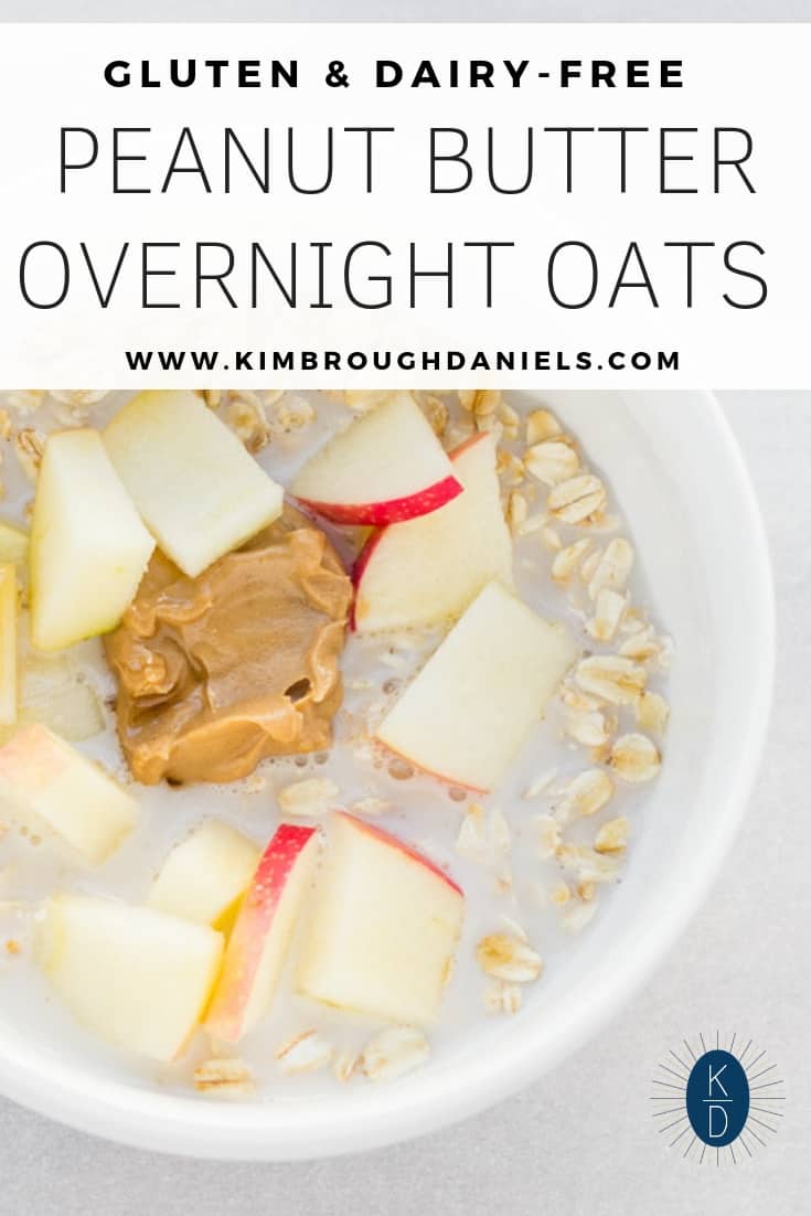 Gluten-free and Dairy-free these Peanut Butter Overnight Oats are a healthy breakfast recipe that will give you energy all day long. 
