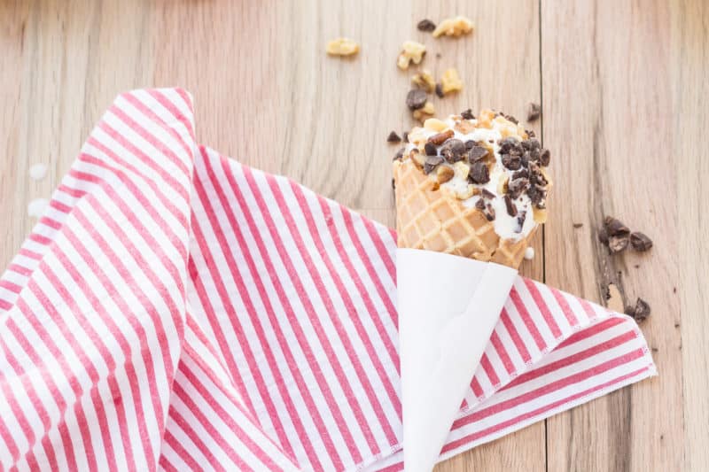 Homemade Nutty Ice Cream Cones, Nutty Buddy